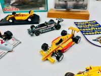 INDY CAR: Eight Indy Car models in various scales together four stickers [Location: Sydney] - 6
