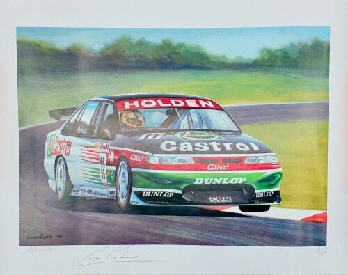 106a · LARRY PERKINS: An autographed unframed Larry Perkins print, 38cm high, 49cm wide [Location: Sydney]