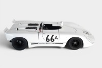 PORSCHE: An Autoart 1:18 scale 1970 Porsche 908/2 Spyder car number 66 as driven by Steve McQueen at Holtville, No.87073