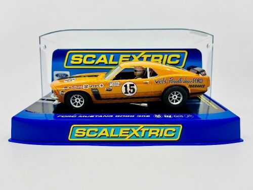 229a · FORD MUSTANG: A 1:32 scale slot car by Scalextric of the 1970 Trans Am Championship winning Ford Mustang Boss 302 driven by Parnelli Jones [Location: Sydney]