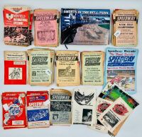SYDNEY SHOWGROUND SPEEDWAY: A large quantity of Sydney Showground Speedway event programs together with a hardcover book 'Ghosts in the Bull Pens' by Tony Loxley and Dennis Newlyn [Location: Sydney]
