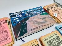 SYDNEY SHOWGROUND SPEEDWAY: A large quantity of Sydney Showground Speedway event programs together with a hardcover book 'Ghosts in the Bull Pens' by Tony Loxley and Dennis Newlyn [Location: Sydney] - 2