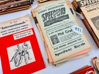 SYDNEY SHOWGROUND SPEEDWAY: A large quantity of Sydney Showground Speedway event programs together with a hardcover book 'Ghosts in the Bull Pens' by Tony Loxley and Dennis Newlyn [Location: Sydney] - 4