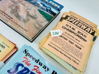 SYDNEY SHOWGROUND SPEEDWAY: A large quantity of Sydney Showground Speedway event programs together with a hardcover book 'Ghosts in the Bull Pens' by Tony Loxley and Dennis Newlyn [Location: Sydney] - 8