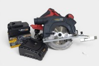 CIRCULAR SAW: A Workzone cordless Circular Saw - PT160501, 20V, with battery and battery charger. Tested and working