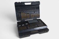 DRILL BITS / PLANER: Two drill bit sets and one Ozito planer, lot also includes one unused 12 QT oil drain pan - 5