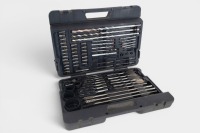 DRILL BITS / PLANER: Two drill bit sets and one Ozito planer, lot also includes one unused 12 QT oil drain pan - 6