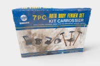 BODY REPAIR: A Smiec 7pc Auto Body Fender Repair Set, comprising of various dollies and hammers, boxed.