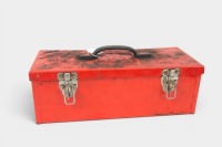 SOCKETS: A toolbox containing a quantity of various sockets and two ratcheting socket wrenches, tool box measures 39cm wide, 16cm deep, 13cm high - 3