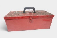 TOOL BOX: A Tool box with contents, containing various tools such as spanners, multi-grip pliers, and other various items, tool box measures 47cm wide, 21cm deep, 17cm high - 4
