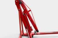 HOIST: A red foldable engine crane/hoist with 2 ton lifting capacity - 2