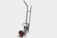 DRUM TROLLEY: A Lemcol-branded drum trolley, approx. 155cm high overall