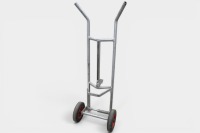 DRUM TROLLEY: A Lemcol-branded drum trolley, approx. 155cm high overall - 2