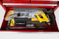 AMPRO TOOL KIT: An Ampro metal cased tool kit, four drawers and top lid with ratchet set, appears complete - 6