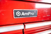 AMPRO TOOL KIT: An Ampro metal cased tool kit, four drawers and top lid with ratchet set, appears complete - 7