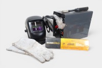 WELDER: A Ozito gasless mig welder model no.MVR-9045, 240V / 50Hz input, with welding mask, gloves and electrodes