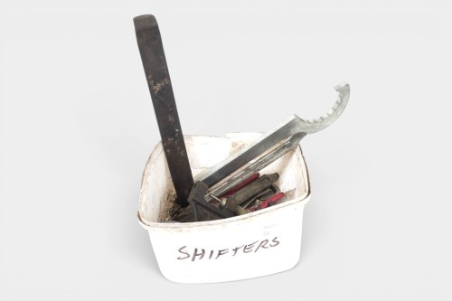 426 · TOOLS: A selection of various hand tools, including spanners, tire levers, King Dick adjustable wrench and other tools