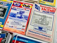 PARRAMATTA CITY RACEWAY: A large group of Parramatta City Raceway race programs together with a hardcover book, 'Speedway by the Freeway: An Illustrated History of Parramatta/Sydney Speedway/Valvoline Raceway' by Tony Loxley [Location: Sydney] - 7