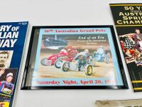 AUSTRALIAN SPEEDWAY: Four publications featuring Australian speedway and a framed illustration [Location: Sydney] - 6