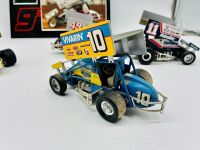 SPRINT CARS: Four 1:24 scale sprint cars by Racing Champions and GMP together with a Kasey Kahne Racing sign [Location: Sydney] - 9