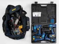 POWER TOOL SET: A Taurus 18V power tool set, includes sander, drill, jigsaw and lamp, looks to have had minimal use