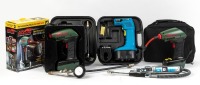 AIR COMPRESSORS: A group of cordless air compressors, includes a Taurus WLP831 in case and two Air Dragon compressors