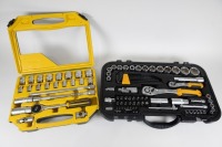 SOCKET SETS: Two ratchet & socket sets (incl. some hex screws), both appear at least near complete