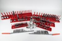 SNAP-ON SOCKETS: A tub of mostly assorted Snap-On branded sockets and some other sockets also