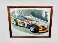 BARRY GRAHAM: A large framed photo together with a framed illustration of Barry Graham and his Chevrolet Monzas [Location: Sydney] - 2