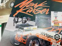 SPEEDWAY: A group of race team and driver flyers including six signed items together with seven speedway stickers [Location: Sydney] - 3