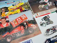 SPEEDWAY: A group of race team and driver flyers including six signed items together with seven speedway stickers [Location: Sydney] - 11