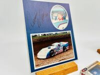 DIRT LATE MODEL: A group of dirt late model items including three 1:64 scale models by Action Collectables and ADC, a photo on card signed by Donnie Moran, three issues of 'Dirt Late Model Magazine' and two stickers [Location: Sydney] - 4
