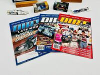 DIRT LATE MODEL: A group of dirt late model items including three 1:64 scale models by Action Collectables and ADC, a photo on card signed by Donnie Moran, three issues of 'Dirt Late Model Magazine' and two stickers [Location: Sydney] - 8