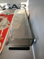DISPLAY CASE: A lovely antique curved glass brass display case with later LED light fitted, 160cm long, 50cm wide [UPDATED PHOTOS] - 6