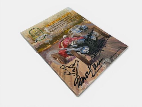27 · WATKINS GLEN: A softcover book by J. J. O'Malley and Bill Green, signed by Brian Redman, Brock Yates, Bill Adam & Hurley Haywood [Location: Sydney]