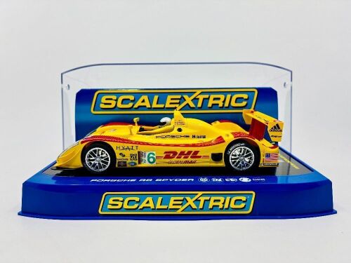 163a · PORSCHE: A 1:32 scale slot car by Scalextric of the Penske Racing Porsche RS Spyder with original display case [Location: Sydney]
