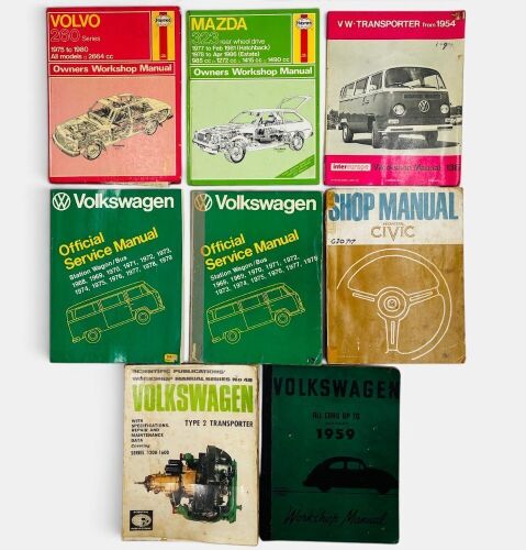 326 · WORKSHOP MANUALS: A collection of workshop manuals relating to various marques including Volkswagen, Volvo, Mazda and Honda [Location: Sydney]
