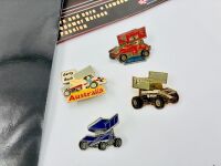 WORLD SERIES SPRINTCARS: Ten WSS event programs with four sprint car badges [Location: Sydney] - 8