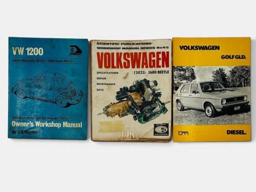 VOLKSWAGEN: A group of three workshop manuals [Location: Sydney]