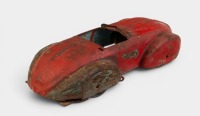 WYANDOTTE: A circa 1930s Wyandotte (USA) pressed steel clockwork streamlined coupe toy car, 25cm long - 2