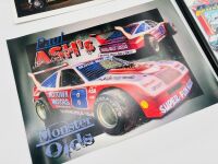 SPEEDWAY: Three unframed and one framed print featuring Paul Ash, Rodney 'Rocket' Combs, Gary Patterson and Grand National Sedans [Location: Sydney] - 3