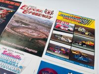AMERICAN SPEEDWAY: A large group of American speedway event programs together with a softcover book, 'Eldora Speedway: The Most Famous Short Track in America' by Bill Holder [Location: Sydney] - 9