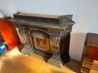 FIRE SURROUND: An impressive late 19th/early 20th Century pressed Copper & Brass fire place mantel and surround, loose and not affixed to wall [UPDATED PHOTOS] - 2