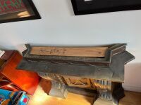 FIRE SURROUND: An impressive late 19th/early 20th Century pressed Copper & Brass fire place mantel and surround, loose and not affixed to wall [UPDATED PHOTOS] - 3