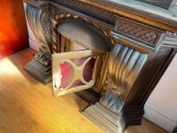 FIRE SURROUND: An impressive late 19th/early 20th Century pressed Copper & Brass fire place mantel and surround, loose and not affixed to wall [UPDATED PHOTOS] - 6