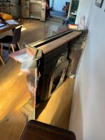FIRE SURROUND: An impressive late 19th/early 20th Century pressed Copper & Brass fire place mantel and surround, loose and not affixed to wall [UPDATED PHOTOS] - 7