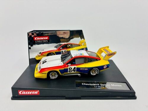 CHEVROLET DEKON MONZA: A 1:32 scale slot car by Carrera of the Chevrolet Dekon Monza driven in the 1978 24 Hours of Le Mans with original display case {location: Sydney]