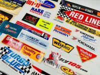 AUTOMOTIVE STICKERS: A large group of stickers, mostly automotive [Location: Sydney] - 5