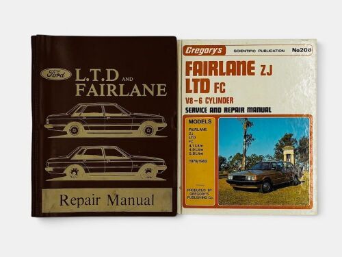 313 · FORD: A pair of workshop manuals relating to the LTD FC/Fairlane ZJ [Location: Sydney]