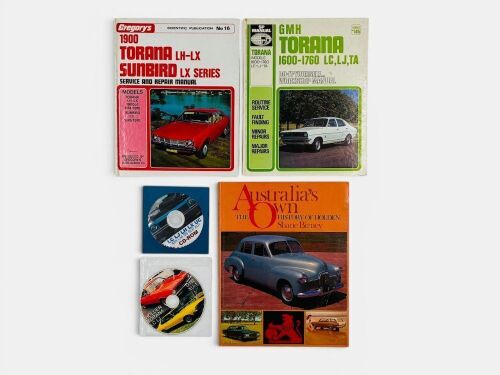 HOLDEN: A group of publications including two Torana Workshop Manuals and CD-Roms [Location: Sydney]